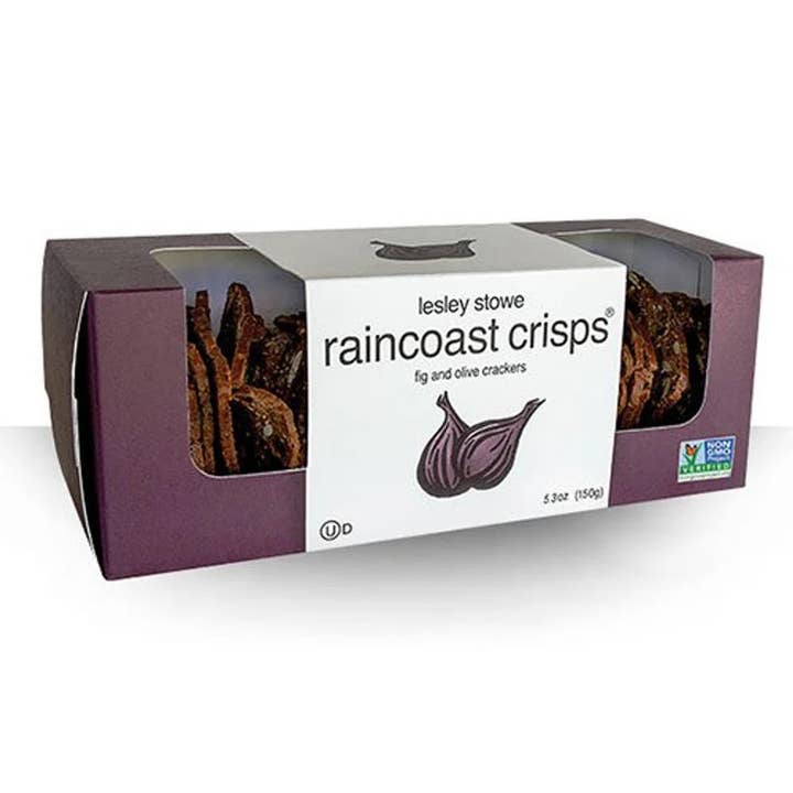 Crisps Raincoast aux figues et olives pour la vente par Keystone Cheese
