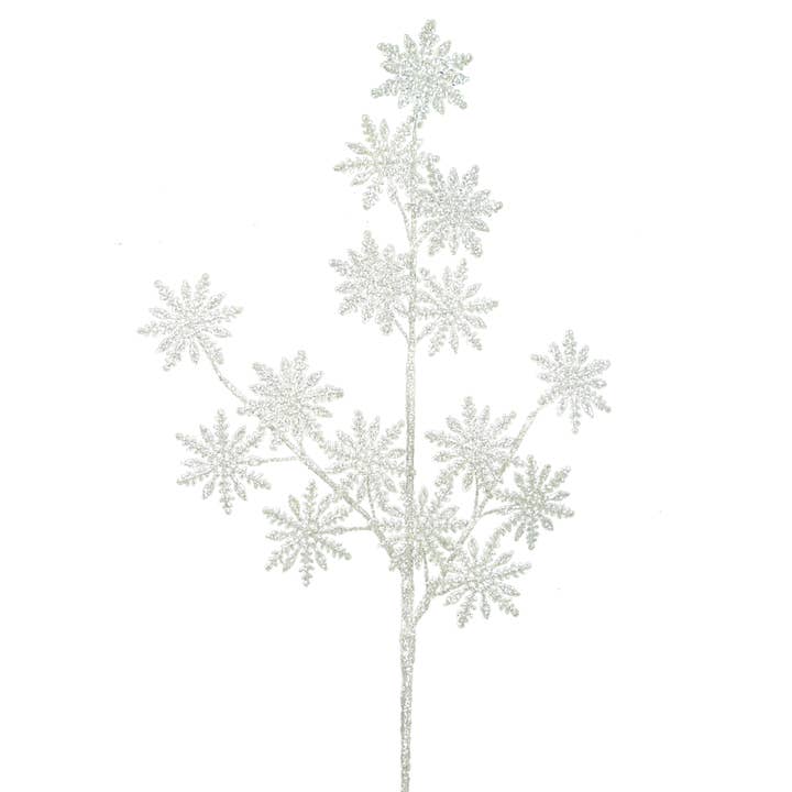 31" Glitter Snowflakes Spray 84073WT for wholesale by Trendy tree