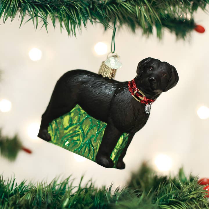 Standing Black Lab Ornament for wholesale by Old World Christmas