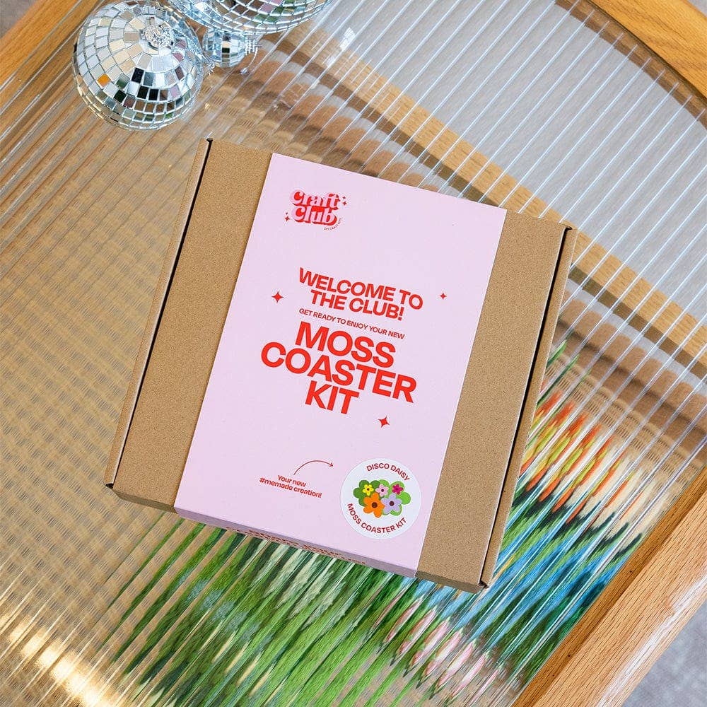 Craft Club - Wholesale DIY Craft Kit - DISCO DAISY - Moss Coaster Kit2