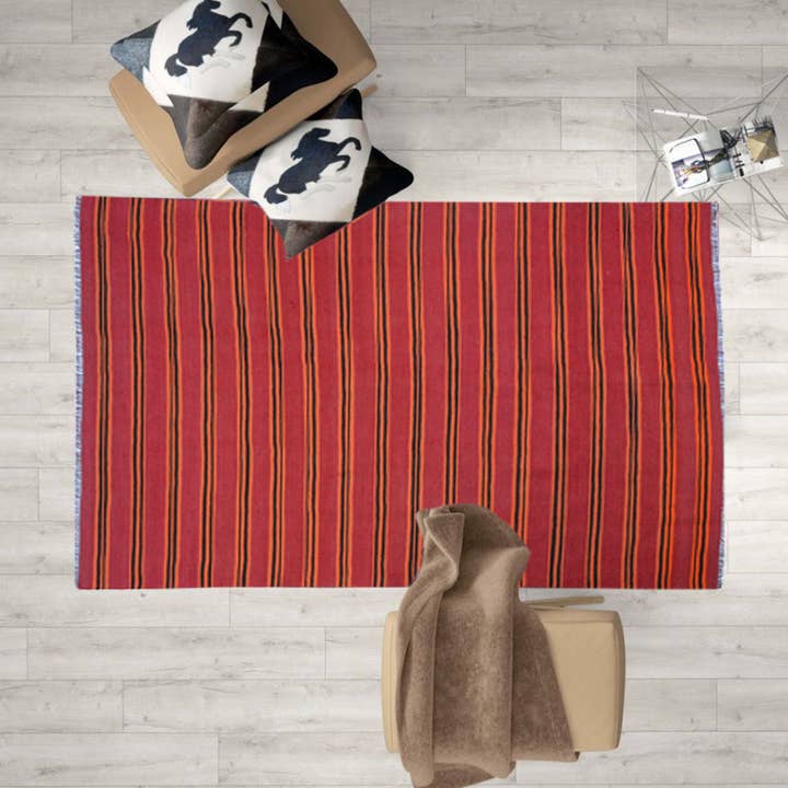 Alfombra de lana Kilim Vintage Prairie Sand para venta al por mayor de Fybernots