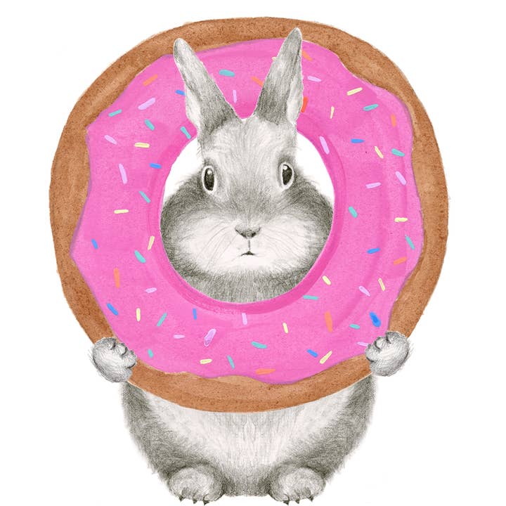 Dear Hancock - Wholesale Birthday Card - Bunny Donut Card