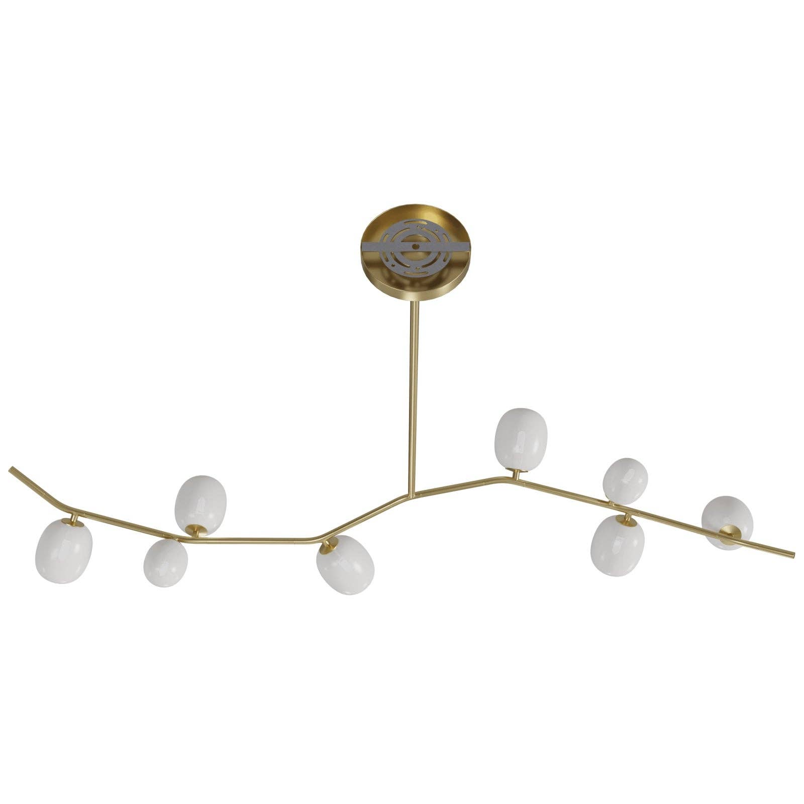 Brio Lighting - Wholesale Chandelier/Hanging Light - Delilah 9-Light Matte Black Clear Globe Linear Chandelier2