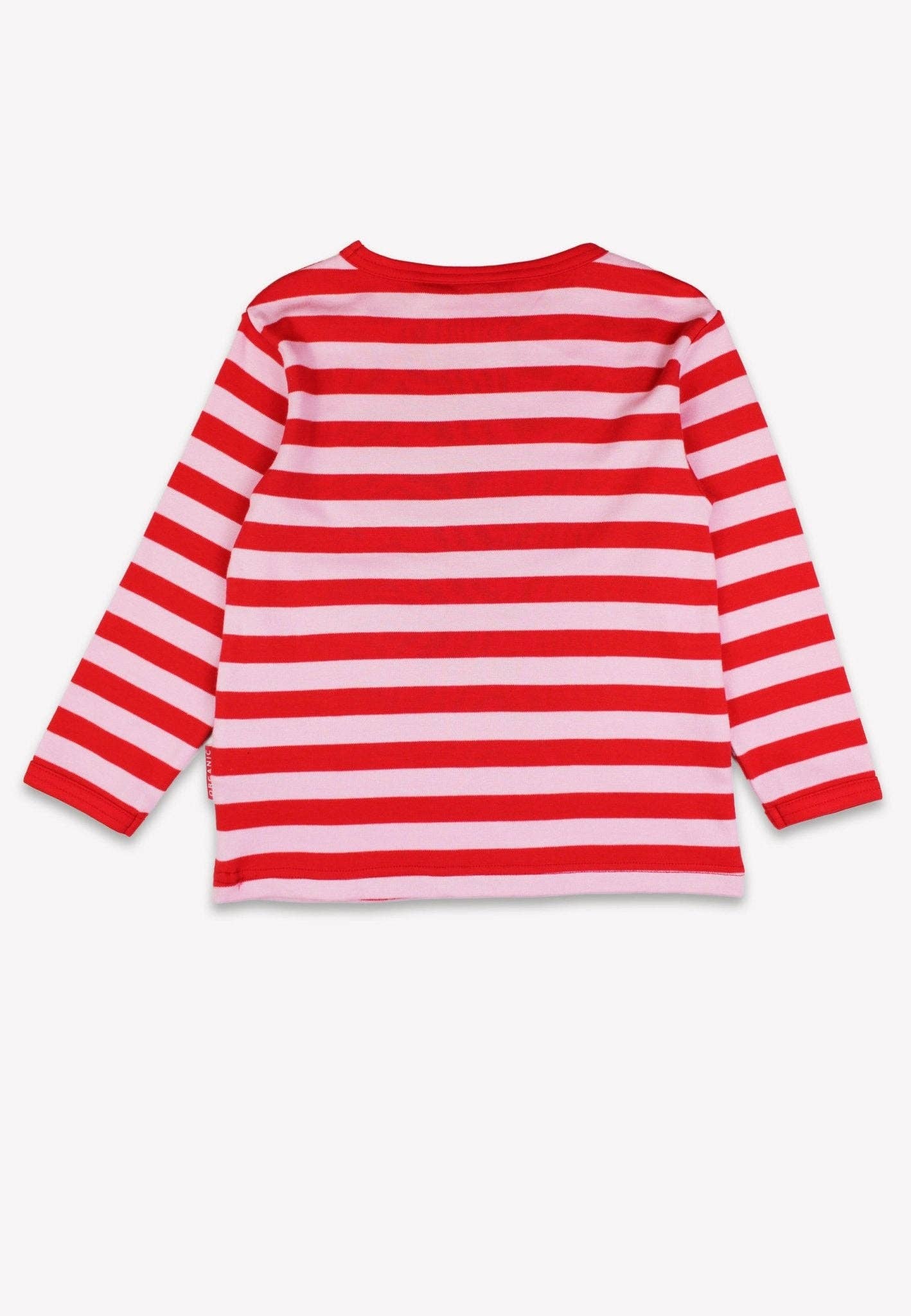 Toby Tiger - Vente T-shirt – enfant - T-shirt à manches longues avec appliqué cheval rose en coton biologique2