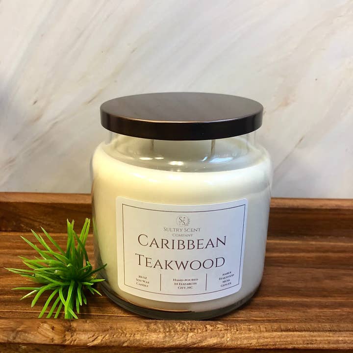 Vela de madera de teca del Caribe para venta al por mayor de Sultry Scent Company