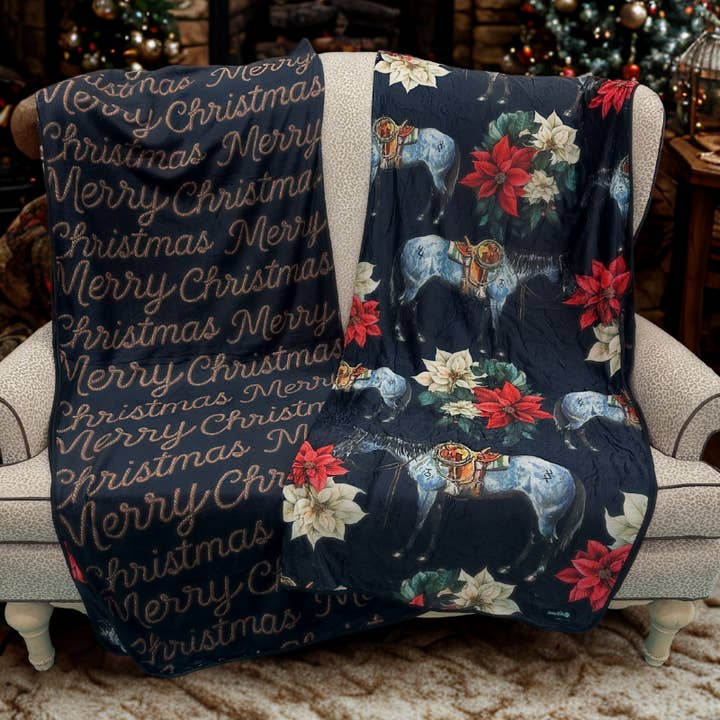Sterling Kreek - Wholesale Throw blanket - Branded Blu Christmas Blanket