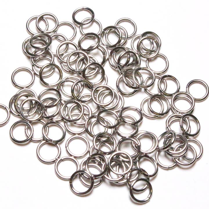100 open junction rings stainless steel silver for wholesale by Foliesbijoux