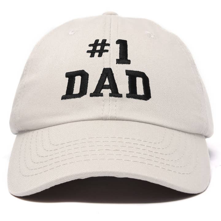 Dalix - Wholesale Baseball Cap - Men's - DALIX #1 Dad Hat Number One Fathers Day Embroider Ball Cap