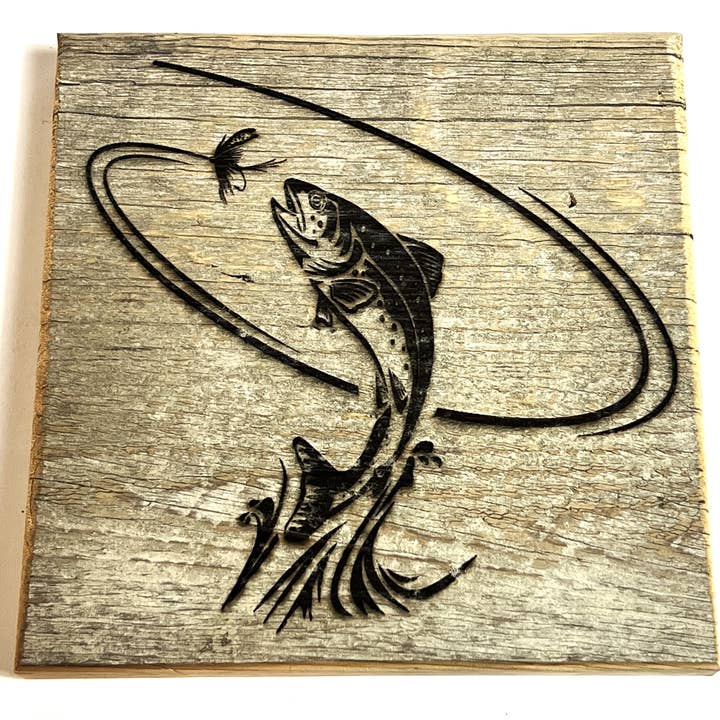 Skilt, Action Ørred jagter Fly for engroshandel hos Blue Wing Woodcraft