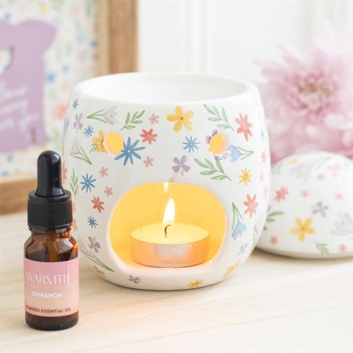 Something Different Wholesale - Wholesale Wax Warmer - Spring Floral Print Easter Egg Oil Burner and Wax Warmer1