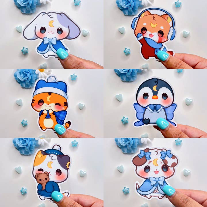 Winter Friends Sticker for wholesale by MaeMunchiesCo