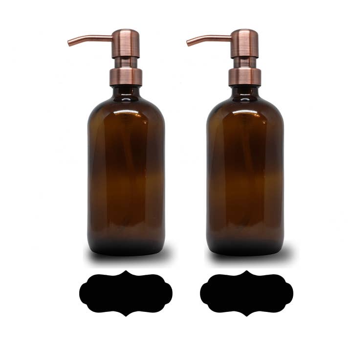 Sanwacraft - Wholesale Soap Dispenser - 2 Pack -Glass 16oz Liquid Soap Dispenser & Metal Liquid Pump6