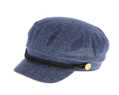 DNMC - Vente Casquette gavroche – femme - Casquette de pêcheur en denim automne-hiver pour femme1