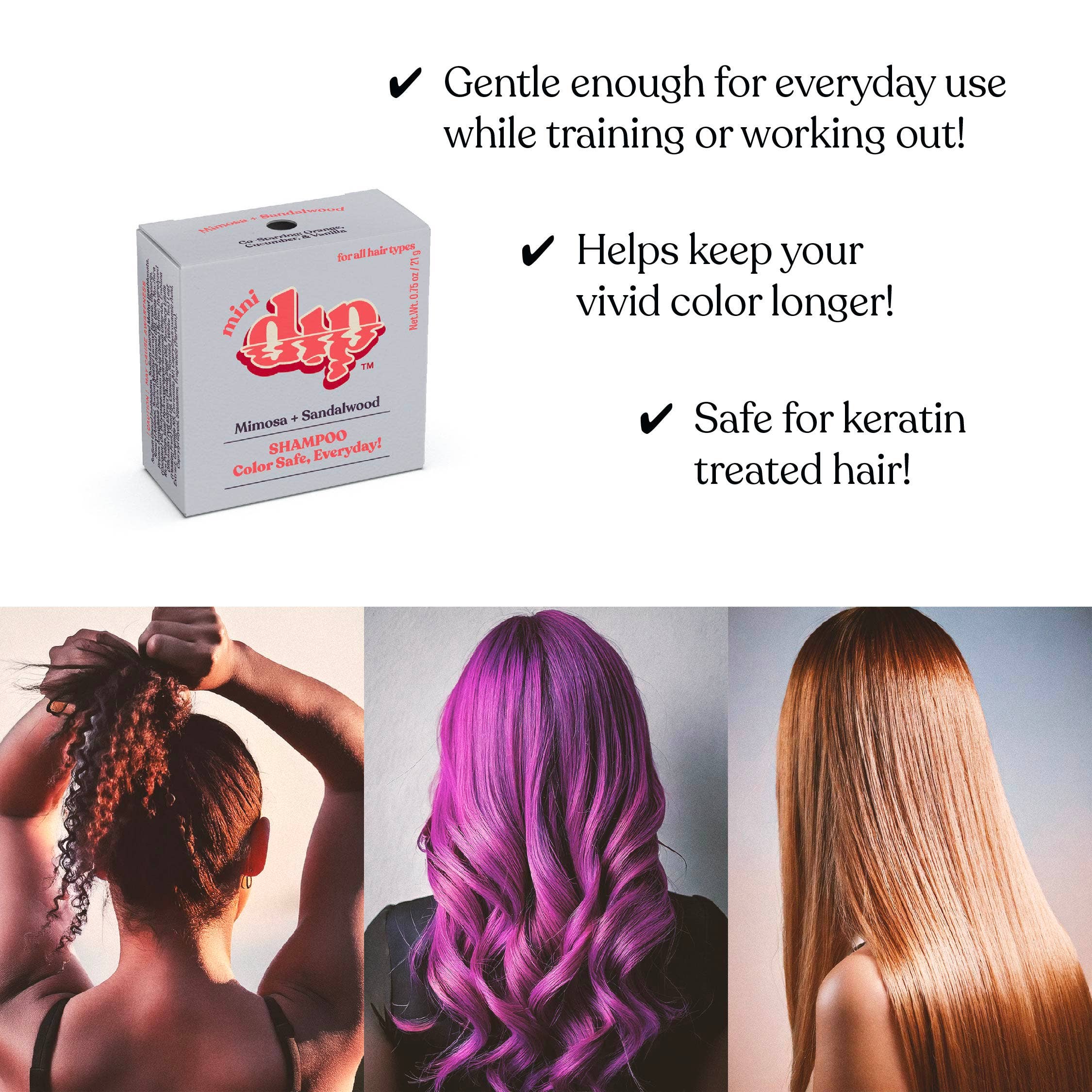 Dip - Wholesale Shampoo Puck/Solid Shampoo - Mini Dip Shampoo Bar: Color Safe, Everyday - Mimosa & Sandalwood3