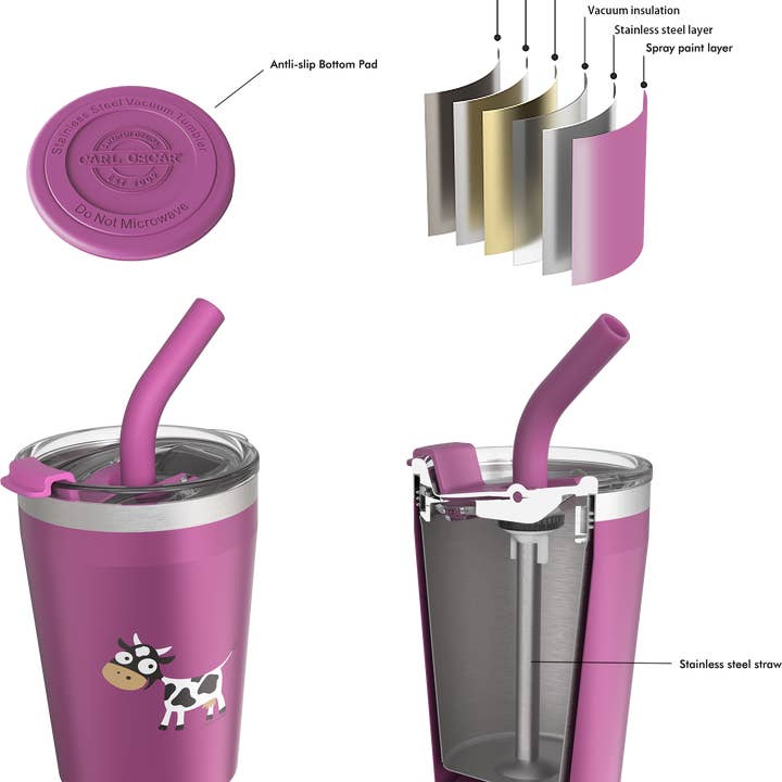 Carl Oscar - Wholesale Insulated Mug/Tumbler - TEMP Tumblerâ„¢ 0.25 L - Purple
