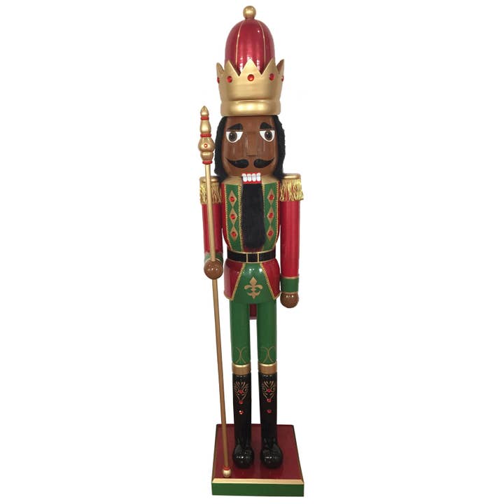 Casse-noisette King Bejeweled noir de 60 po pour la vente par Santa’s Workshop Inc.