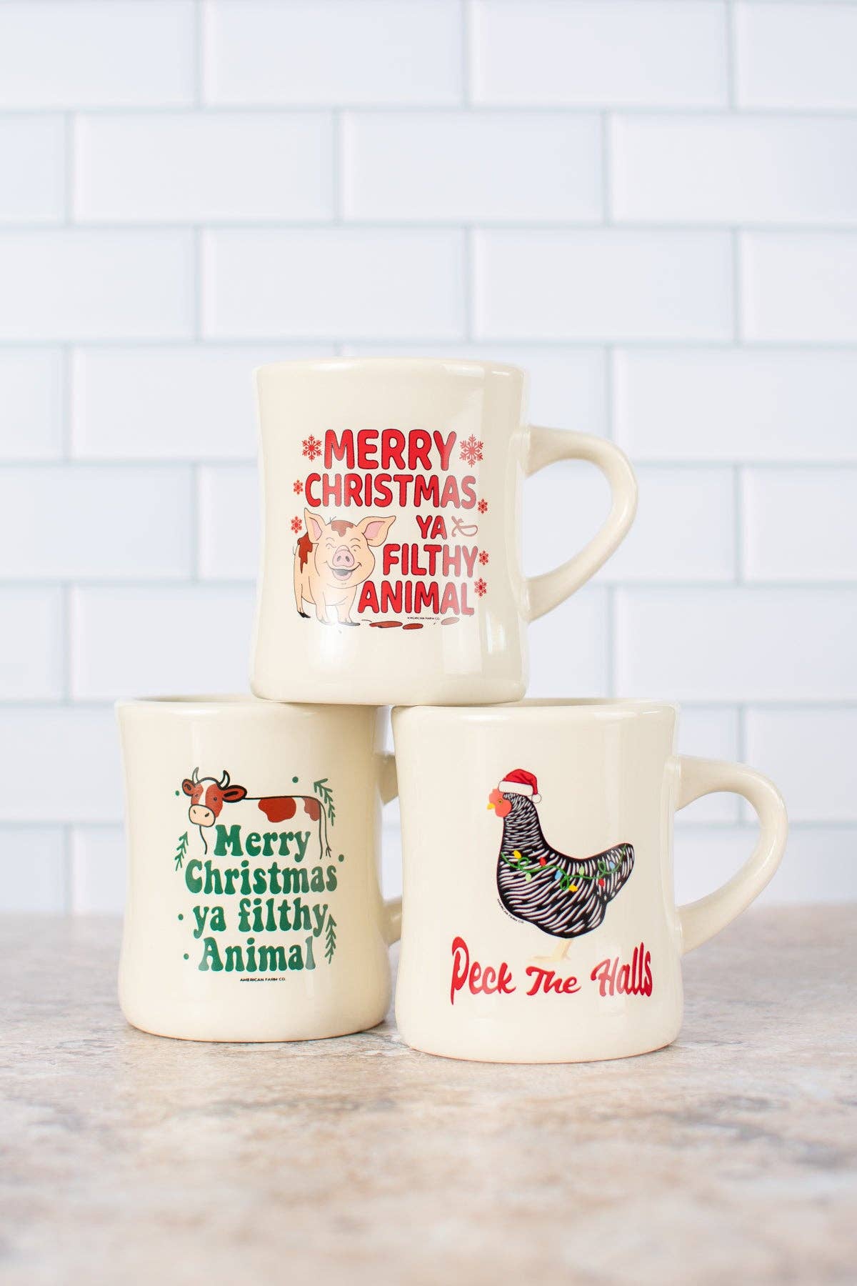 American Farm Company - Wholesale Coffee Mug - Pig 'Merry Christmas Ya Filthy Animal' Ceramic Mug4