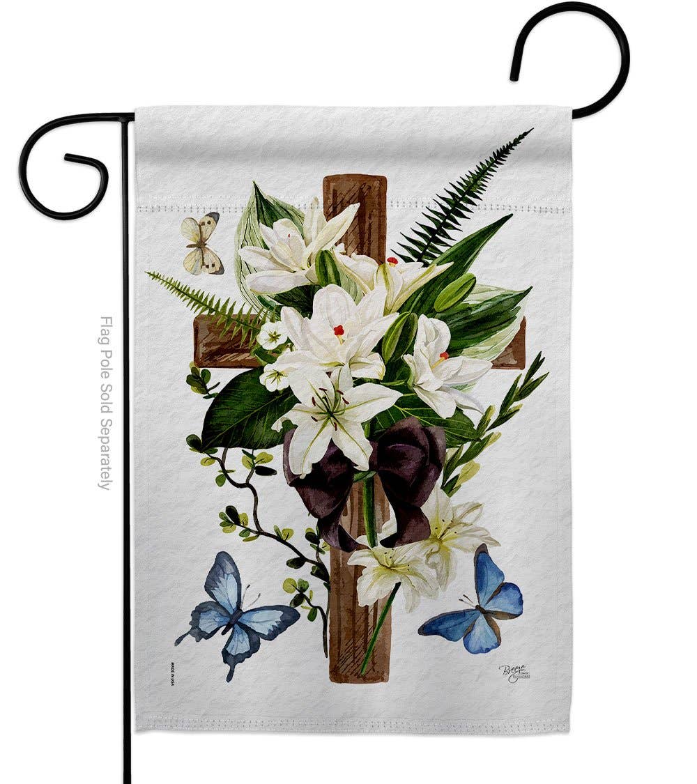 Two Group Flag Co - Wholesale Flag - Lily Cross Sweet Life Sympathy Garden Friends Faith Flag0