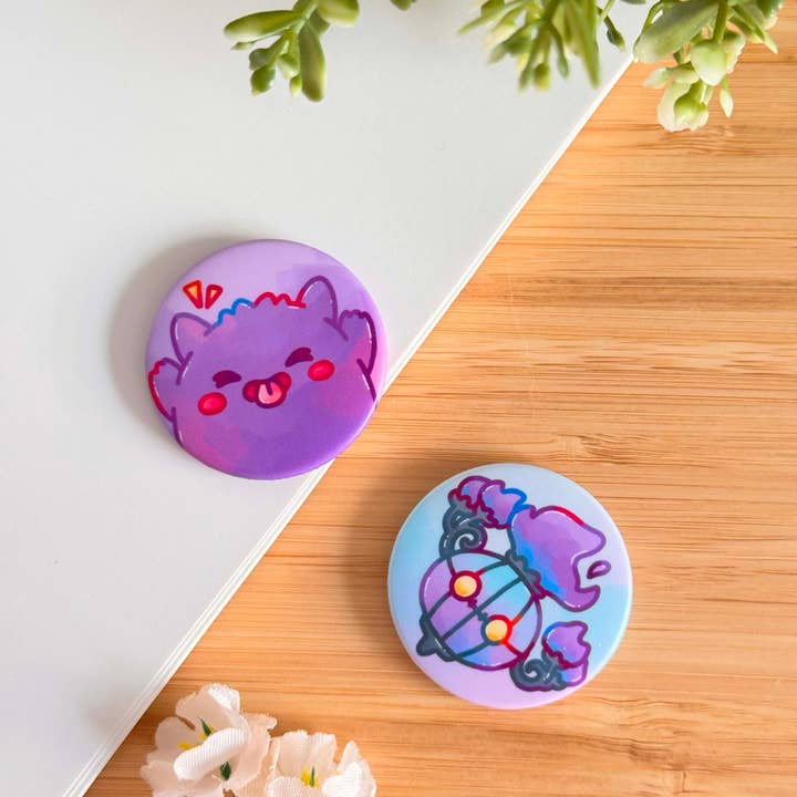 Shiku Designs - Wholesale Magnet - Ghost Pals Button Magnet Set1