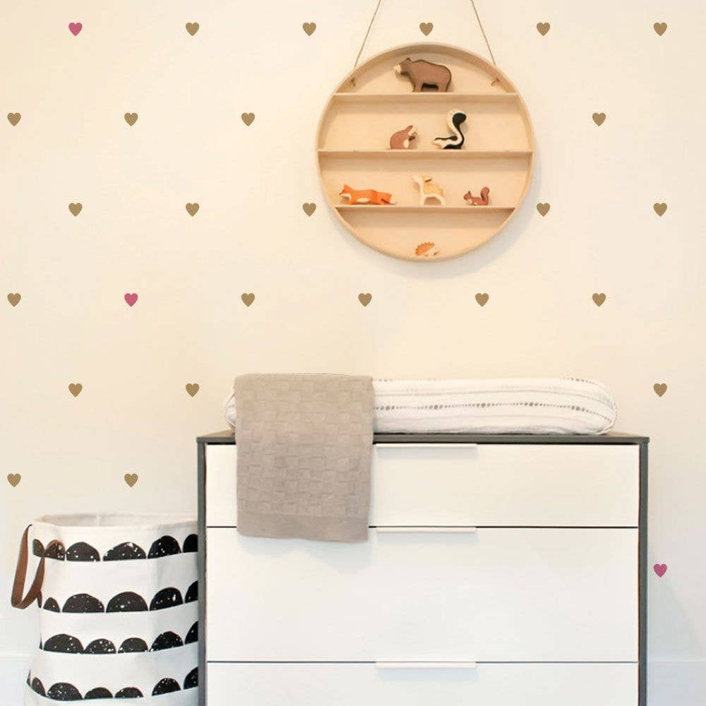 Simple Shapes - Wholesale Wall Decal/Stickers - Small Hearts Wall Decal2