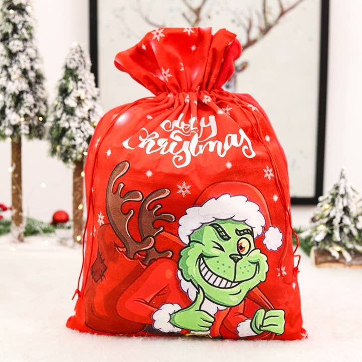 Grinch Sække Juleindretning Santa Gaver Tasker for engroshandel hos Ailly's garden