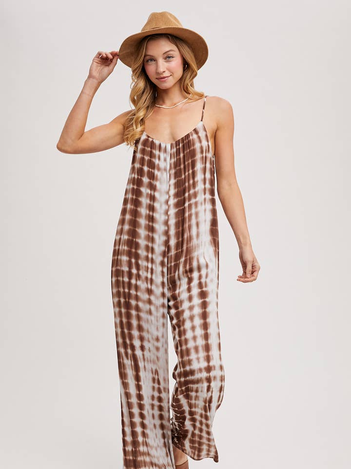 TIE DYE BOHO JUMPSUIT for wholesale by Bluivy