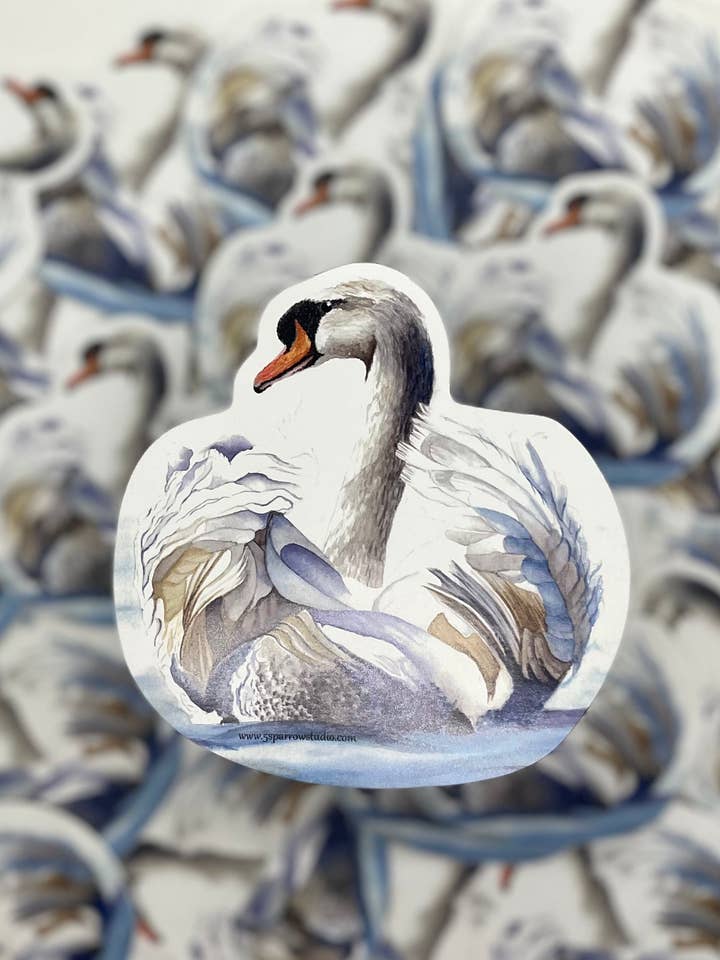 Knölsvan - Magnet för wholesale av Bird Art by KB