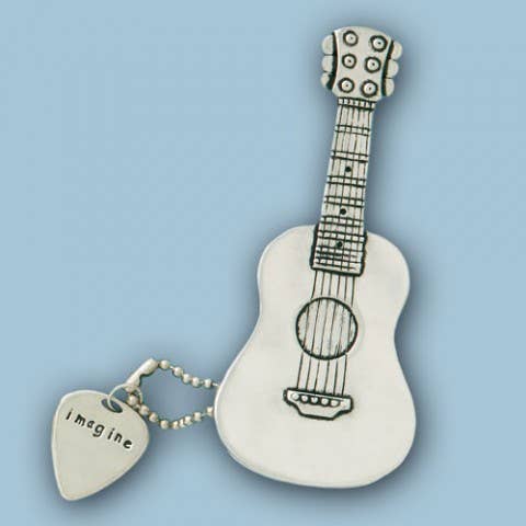 Guitar Box W/ Imagine Pick Keychain for wholesale by Basic Spirit