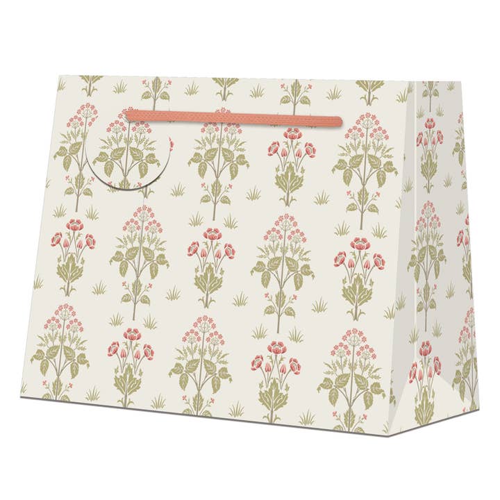 William Morris Grote Rechthoekige Cadeautas Crème Papieren Handvatten voor wholesale door Penny Kennedy Ltd