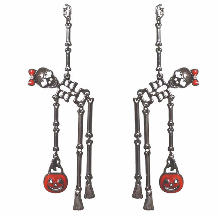Skeleton Statement Dangle Earrings for wholesale by NY Jewelry House