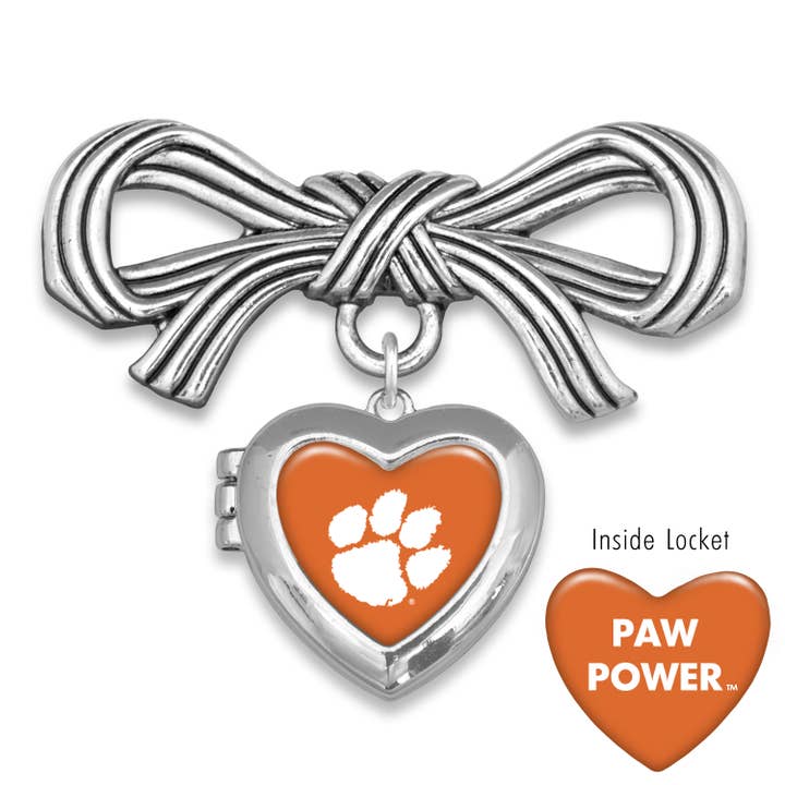 Clemson Tigers Bella Locket Brooch for wholesale by From The Heart