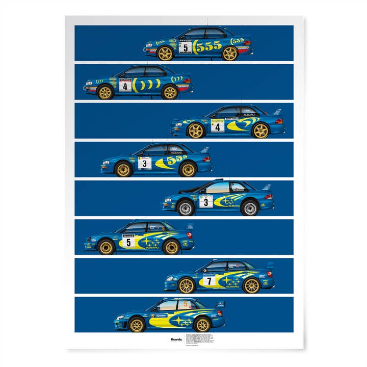 Subaru Impreza Short Graphic Story for wholesale by Ricardo Fine Car Artwork