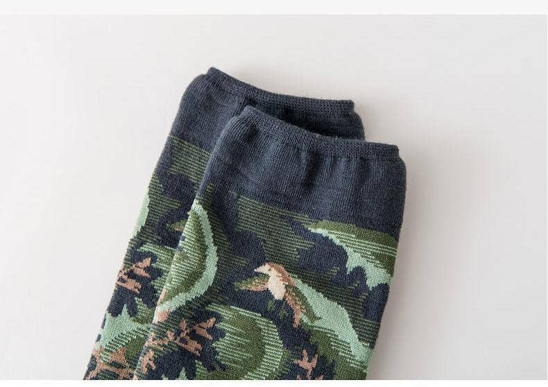 Tourtiwi - Wholesale Socks - Unisex - Women's Retro Middle Socks Oil Painting Pattern Socks6