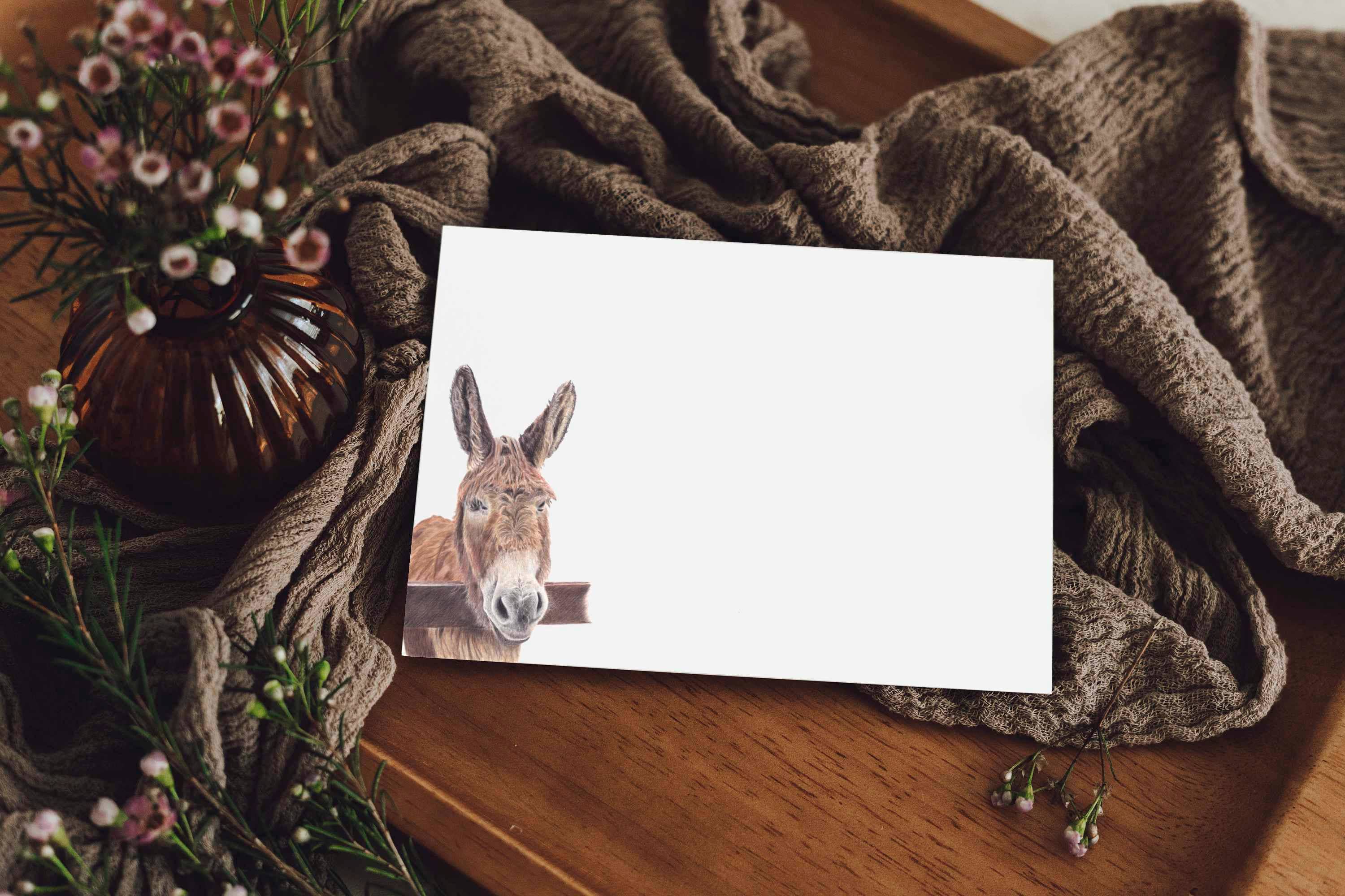 Gemini's Fine Art Studio – wholesale Stationery/notecard set – Rodney The Miniature Donkey Notecards/Place Cards | Charity0