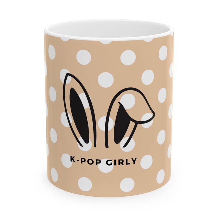 K-Pop Girly Polka Dot Ceramic Mug for wholesale by MARA Style