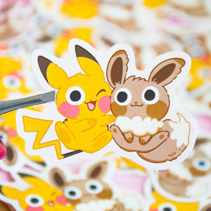 MikouArt – wholesale Sticker – Vinyl Sticker | PikaEevee | 3 inch | Waterproof & Fade-Resistant |0