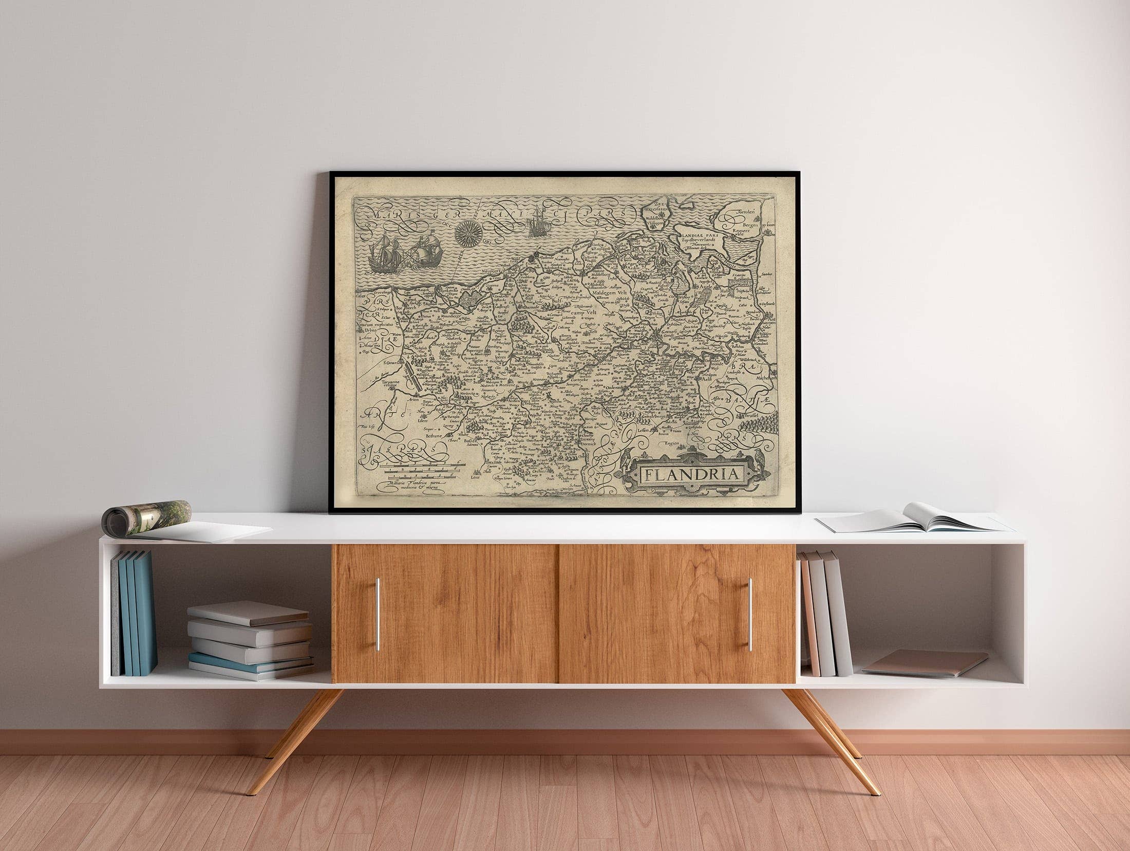 Esque – wholesale Poster – Poster Historical Map Flanders - Floor Plan 16481