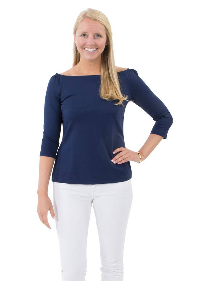 Islander Top - Solid Navy for wholesale by sailor-sailor