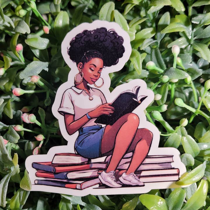 Autocollant de la pile de livres pour la vente par Self Care Tribe