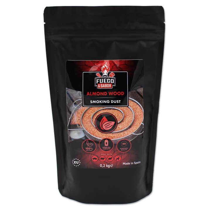 Fuego & sabor – Großhandel Grillsoße – Rauchstaub aus Mandelholz Nº1