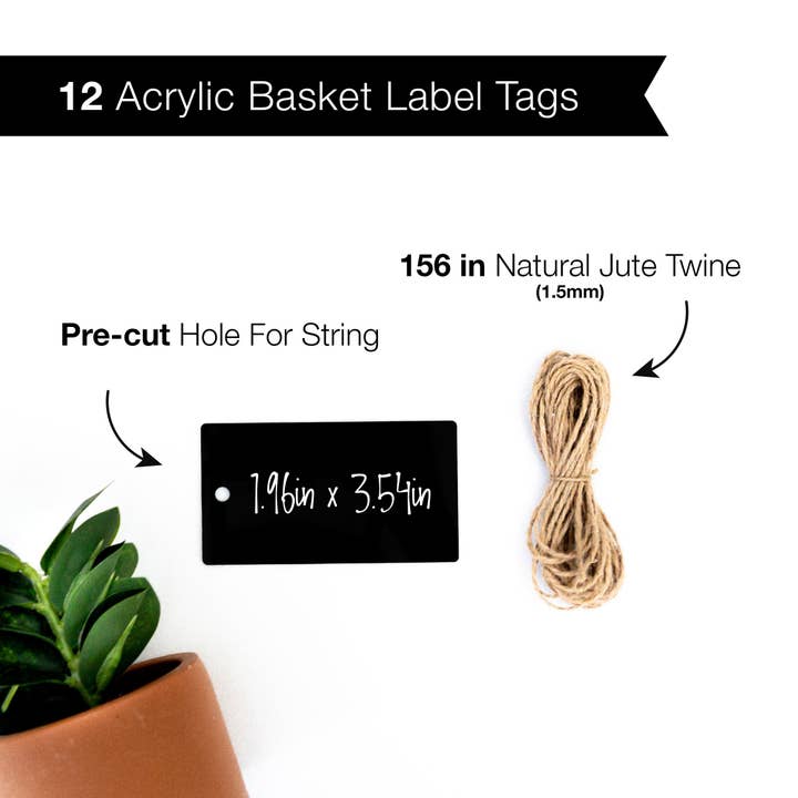 Savvy & Sorted - Wholesale Gift tag label - Black Basket Tags2