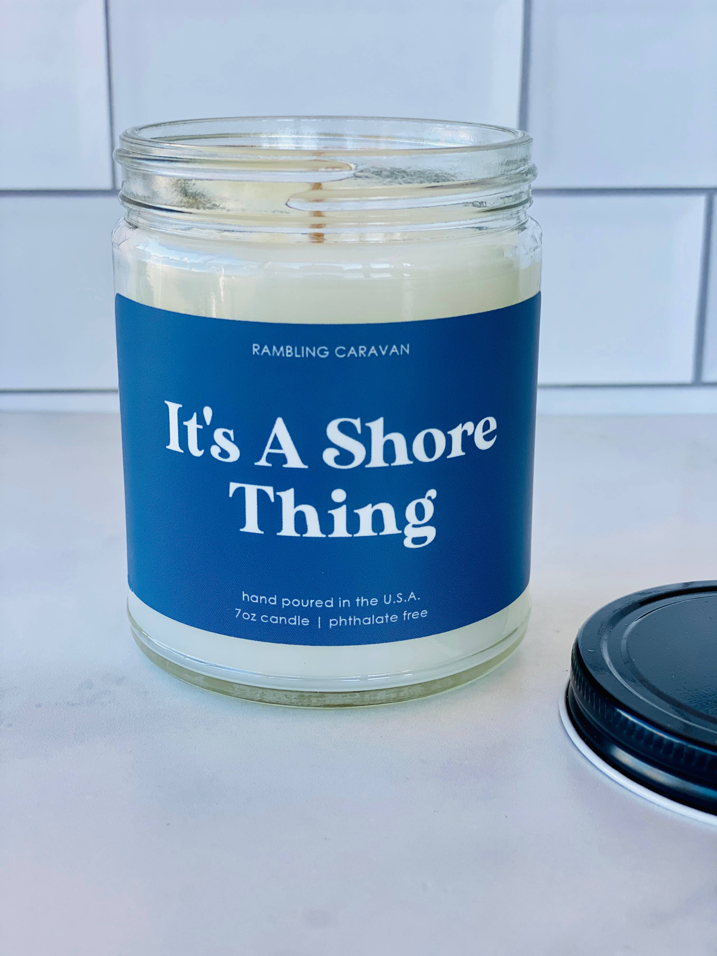 Classic Blue It's A Shore Thing Candle for wholesale on Faire1