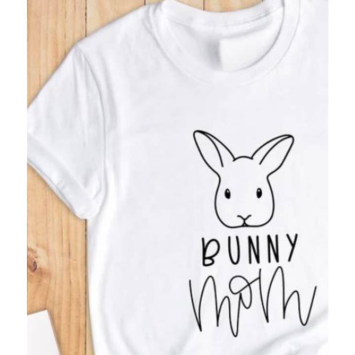 Bunny Mom Tee for wholesale by Peach Closet