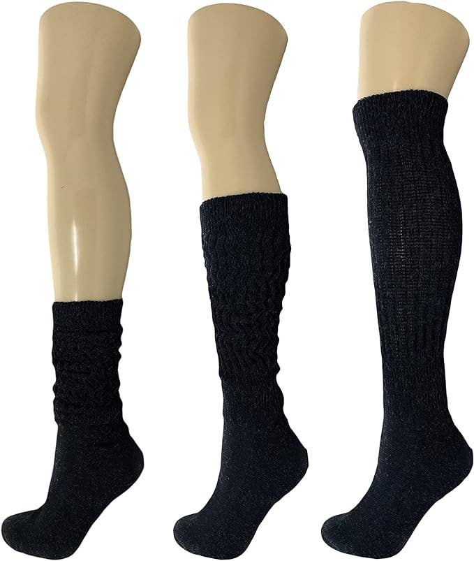 Mars Outlet Store LLC - Wholesale Socks - Women's - Cotton Slouch Boot Socks for Women Shoe Size 5 to 10 3 Pairs19
