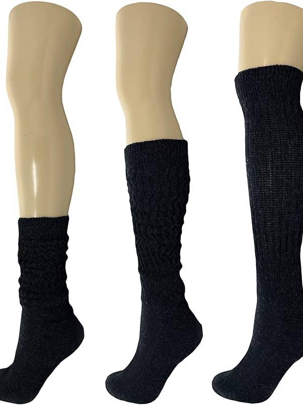 Mars Outlet Store LLC - Wholesale Socks - Women's - Cotton Slouch Boot Socks for Women Shoe Size 5 to 10 3 Pairs19