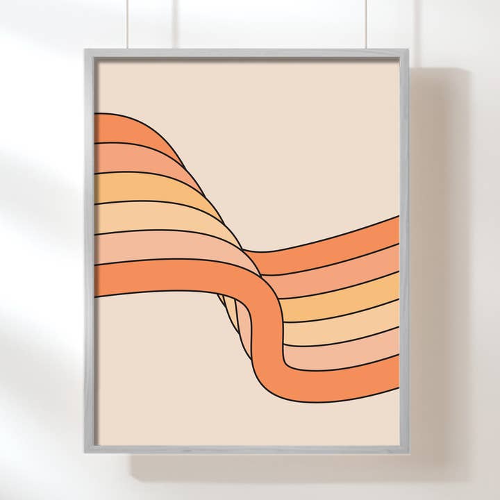 Impression artistique du ruban mandarine pour la vente par Circa 78 Designs