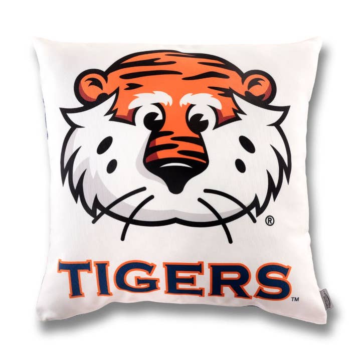 Auburn Tigers Aubie Throw Pillow - Collegiate Licensed Decor for wholesale by Campus Hammocks