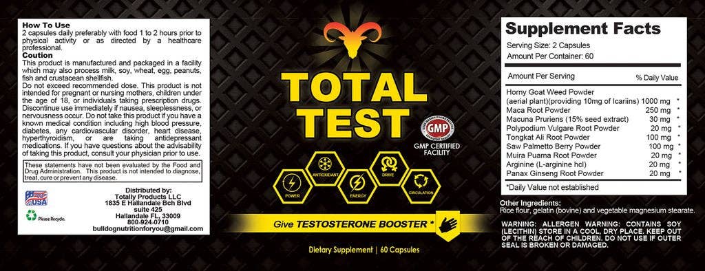 Totally Products - Wholesale Oral Supplement/Vitamin - Total Test Testosterone Booster and Turmeric Curcumin Combo Pack2