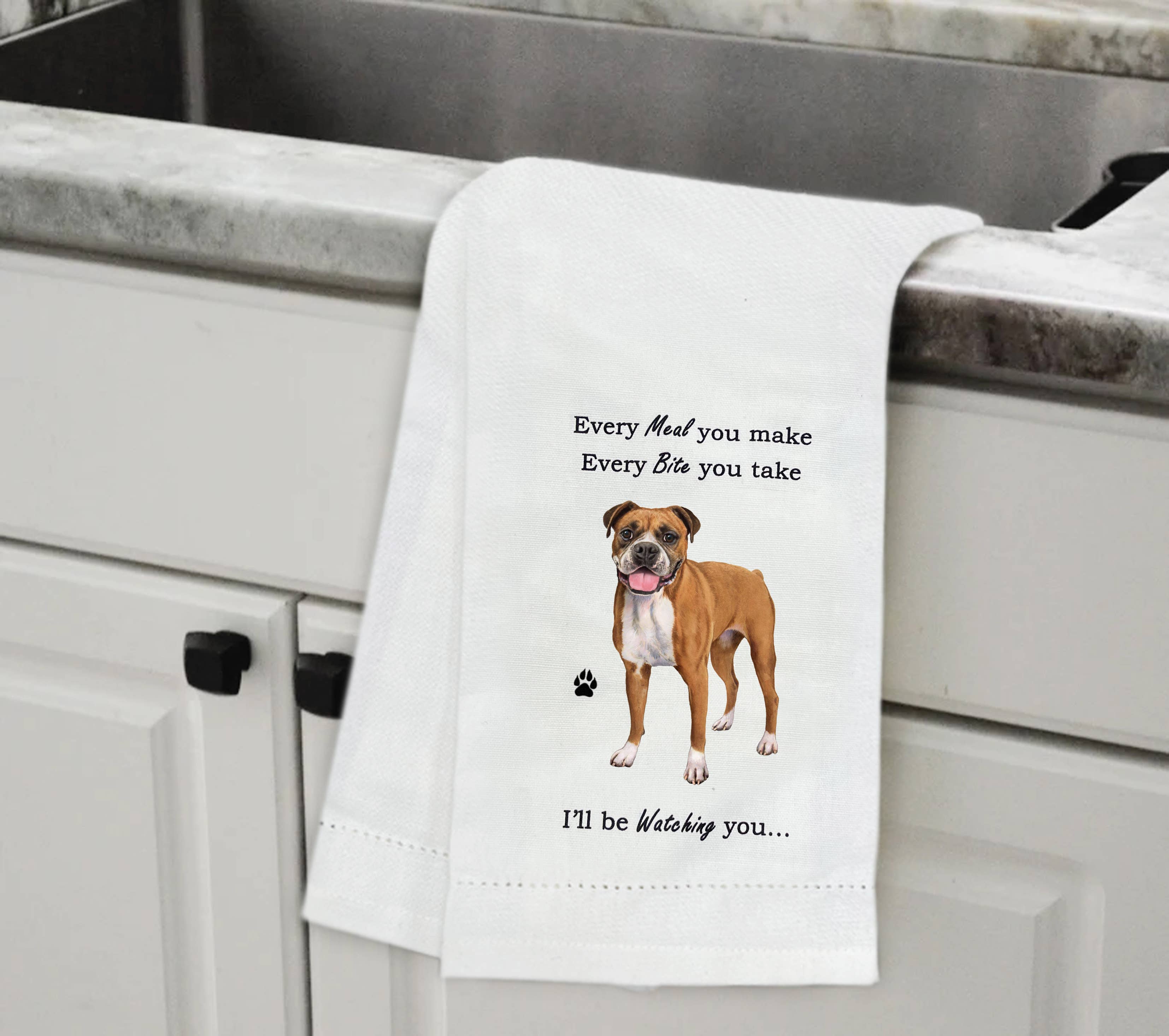 E&S Pets - Wholesale Tea Towel - Boxer Kitchen Towel2