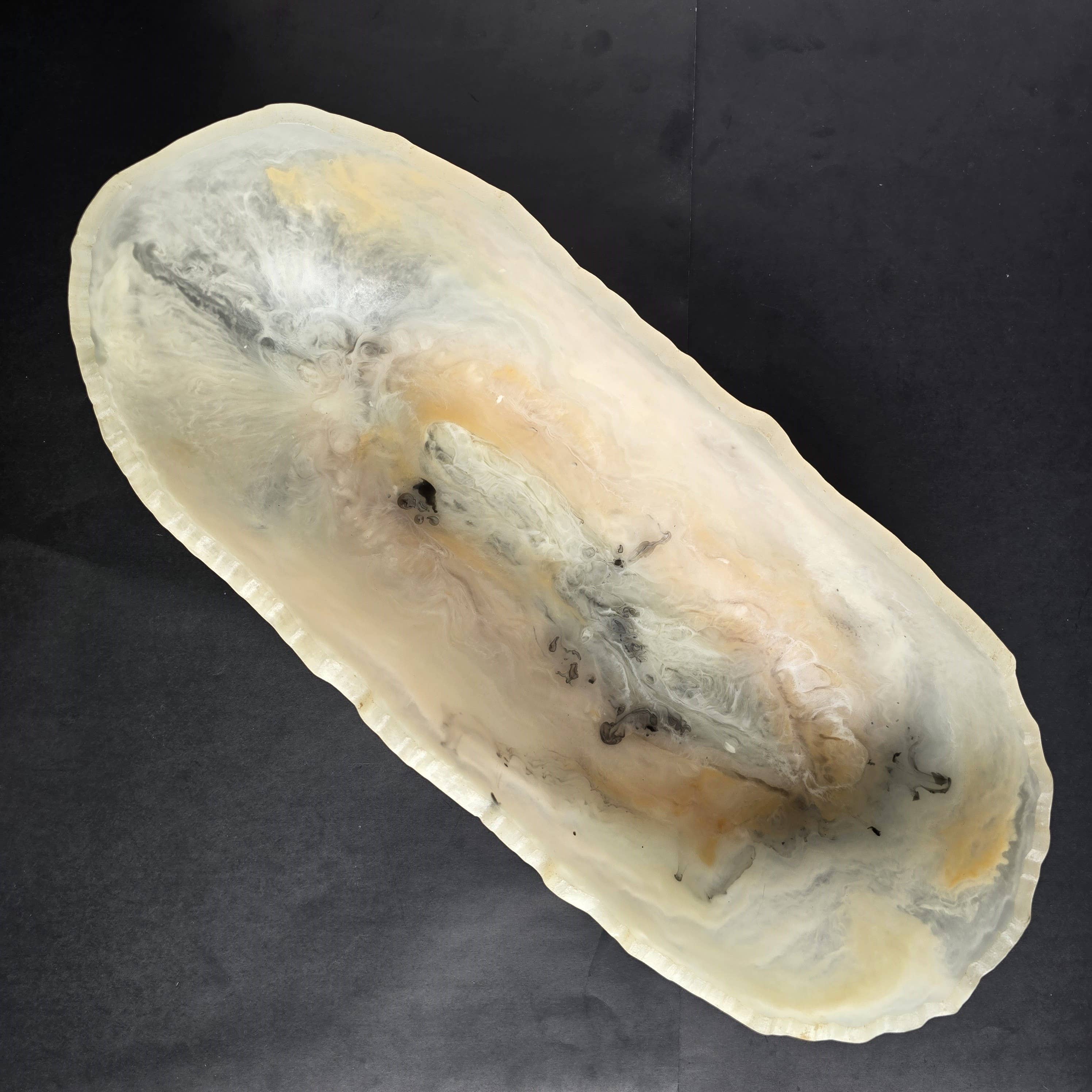 Gibb & Daan - Wholesale Serve Bowl - Large Resin Trough - Entryway Catchall - Decorative Bowl36